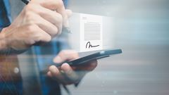 Digital document online Electronic signature, document management paperless office E signing, signing business contract concept Virtual Technology AR Augmented Reality or VR Virtual Reality metaverse