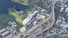Visionsbild Danderyds sjukhusområde, ny bebyggelse