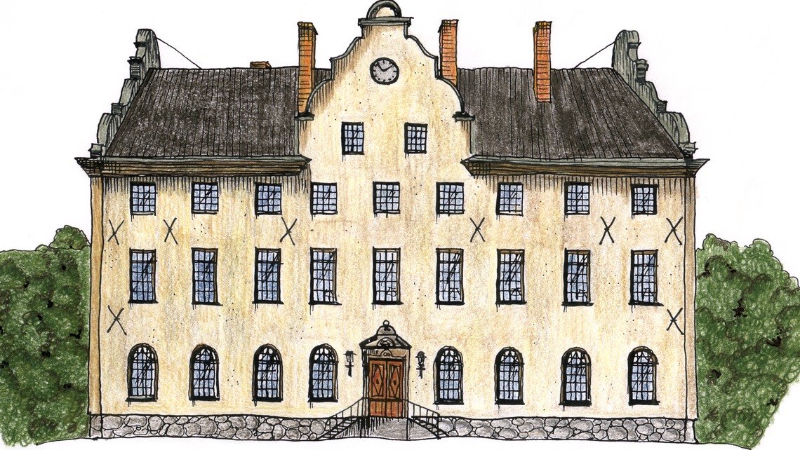 Teckning av Djursholms slott.