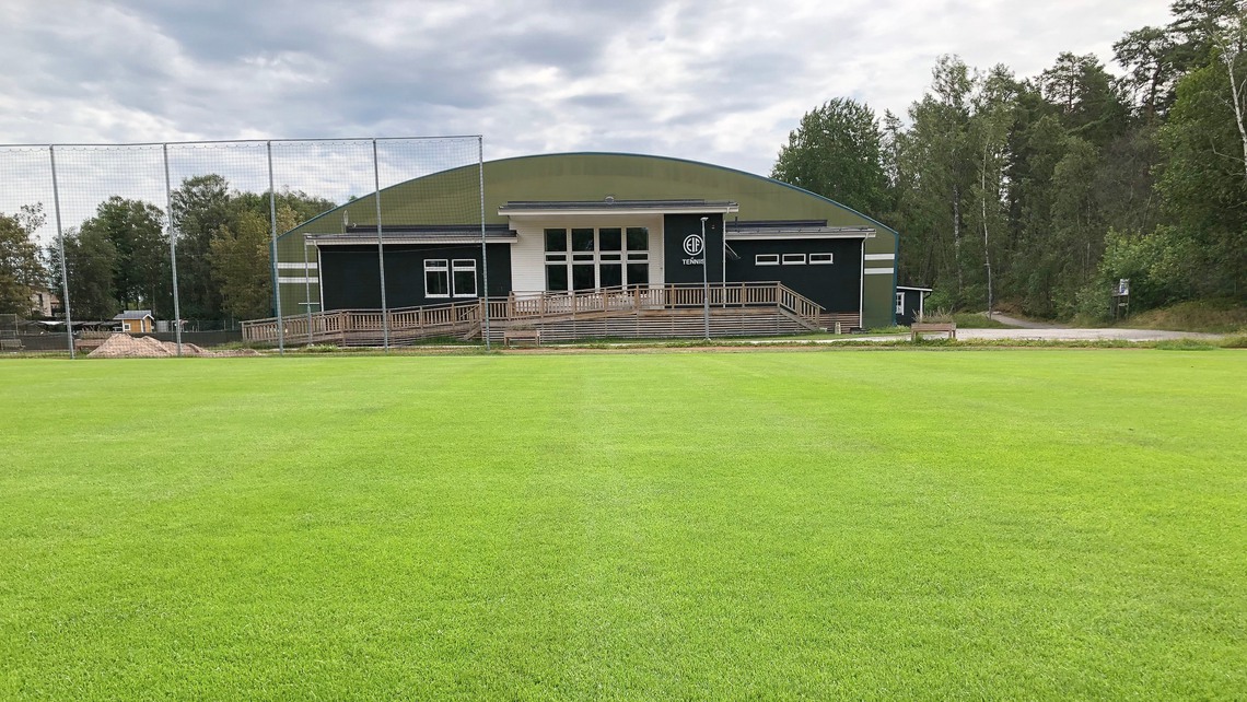 Fotbollsplan på Enebybergs idrottsplats.