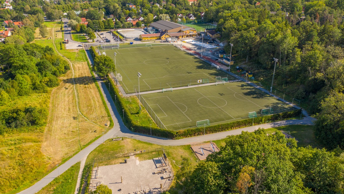 Vy över Stockhagens IP.